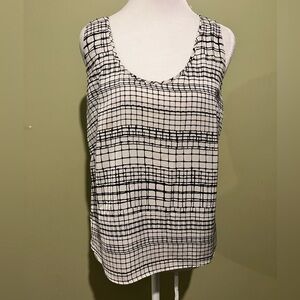 Armani Exchange Black and White‎ Sleeveless Blouse